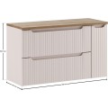 Závěsná skříňka pod umyvadlo Nova Cashmere s deskou 100 cm kašmírová/dub evoke