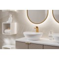 Závěsná skříňka Nova Cashmere Lola s deskou a umyvadly 100 cm kašmírová/dub coast evoke
