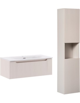 Koupelnová sestava Nova Cashmere II se zápustným umyvadlem a skříňkami 80 cm kašmírová