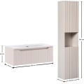 Koupelnová sestava Nova Cashmere II se zápustným umyvadlem a skříňkami 80 cm kašmírová
