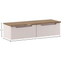 Závěsná skříňka pod umyvadlo Nova Cashmere s deskou 120 cm kašmírová/dub casella