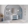 Závěsná skříňka pod umyvadlo Nova Denim s deskou 100 cm modrá/dub coast evoke