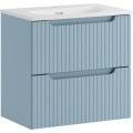 Závěsná skříňka Nova Denim Sky se zápustným umyvadlem 60 cm modrá