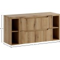 Závěsná skříňka pod umyvadlo Nova s deskou 120 cm dub coast evoke