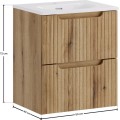 Závěsná skříňka Nova Sky se zápustným umyvadlem 50 cm dub coast evoke