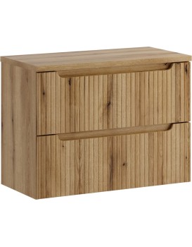 Závěsná skříňka pod umyvadlo Nova s deskou 80 cm dub coast evoke