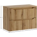 Závěsná skříňka pod umyvadlo Nova s deskou 80 cm dub coast evoke