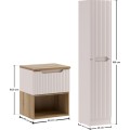 Koupelnová sestava Nova Cashmere I s deskou, regálem a skříňkami 50 cm kašmírová/dub coast evoke
