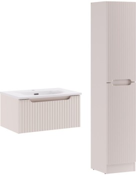 Koupelnová sestava Nova Cashmere Sky I se zápustným umyvadlem a skříňkami 60 cm kašmírová
