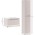 Koupelnová sestava Nova Cashmere Sky I se zápustným umyvadlem a skříňkami 60 cm kašmírová