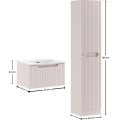 Koupelnová sestava Nova Cashmere Sky I se zápustným umyvadlem a skříňkami 50 cm kašmírová