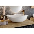 Závěsná skříňka Aster Ovalia Cloud s umyvadlem 120 cm dub cremona/zelená