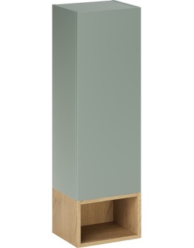 Závěsná koupelnová skříňka Aster 30 cm dub cremona/zelená