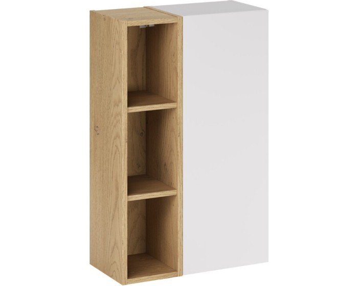 Závěsná koupelnová skříňka Aster 50 cm bílá/dub cremona