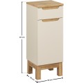 Koupelnová skříňka Bali s deskou 35 cm kašmírová/dub wotan