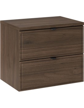 Závěsná skříňka pod umyvadlo Villa s deskou 60 cm ořech II