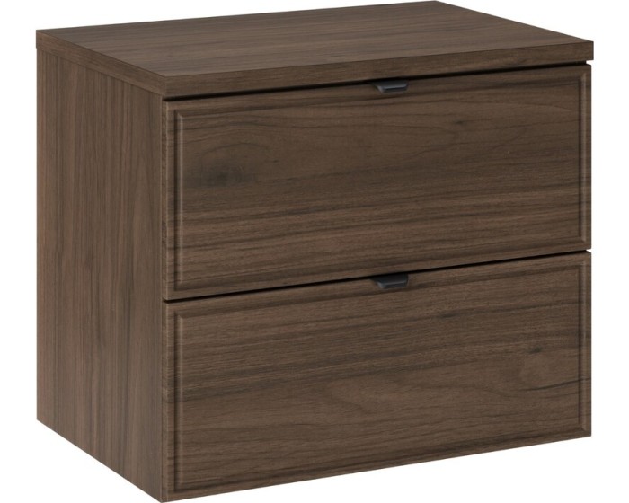 Závěsná skříňka pod umyvadlo Villa s deskou 60 cm ořech II