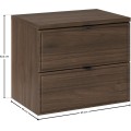 Závěsná skříňka pod umyvadlo Villa s deskou 60 cm ořech II