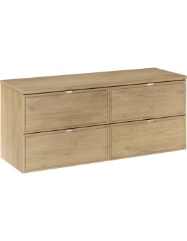 Závěsná skříňka pod umyvadlo Terra s deskou 120 cm dub cremona