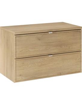 Závěsná skříňka pod umyvadlo Terra s deskou 80 cm dub cremona