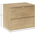 Závěsná skříňka pod umyvadlo Terra s deskou 60 cm dub cremona