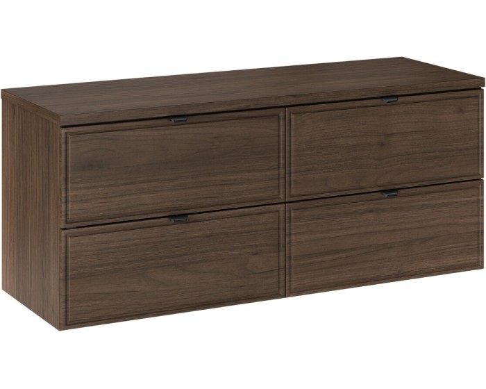 Závěsná skříňka pod umyvadlo Villa s deskou 120 cm ořech II