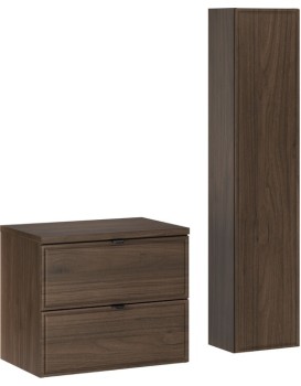 Koupelnová sestava Villa s deskou a skříňkami 60 cm ořech