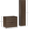 Koupelnová sestava Villa s deskou a skříňkami 60 cm ořech