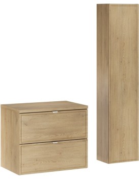 Koupelnová sestava Terra s deskou a skříňkami 60 cm dub cremona