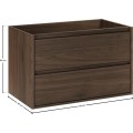 Závěsná skříňka pod umyvadlo Villa 80 cm ořech