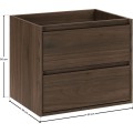 Závěsná skříňka pod umyvadlo Villa 60 cm ořech