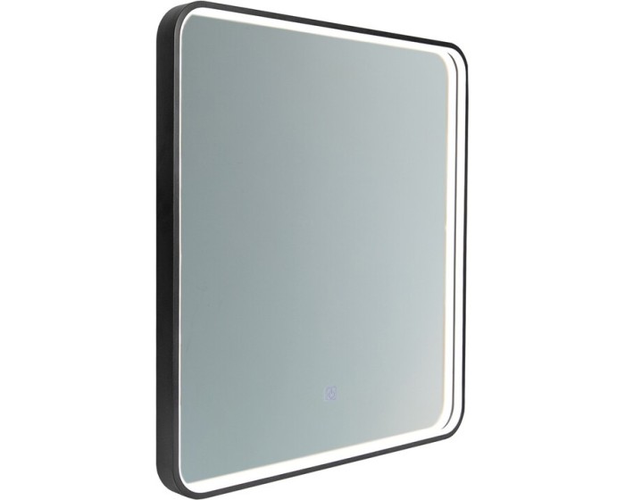 Dotykové nástěnné zrcadlo s LED osvětlením VEGA 60x65 cm černé 