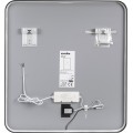 Dotykové nástěnné zrcadlo s LED osvětlením VEGA 60x65 cm černé 