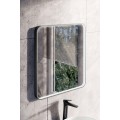 Dotykové nástěnné zrcadlo s LED osvětlením VEGA 60x65 cm černé 