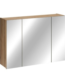 Závěsná koupelnová skříňka se zrcadlem UNI 80 cm dub coast evoke