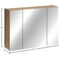 Závěsná koupelnová skříňka se zrcadlem UNI 80 cm dub coast evoke