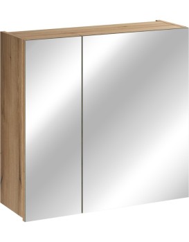 Závěsná koupelnová skříňka se zrcadlem UNI 60 cm dub coast evoke