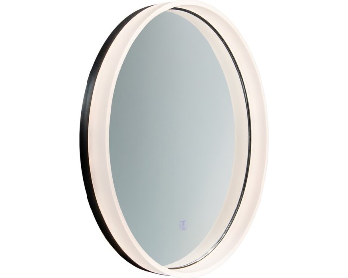Dotykové nástěnné zrcadlo s LED osvětlením ORION 60 cm černé 