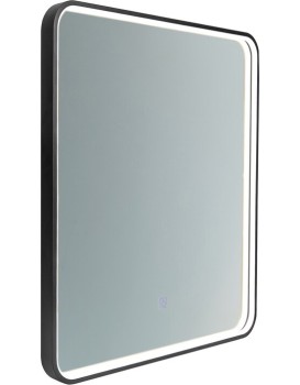 Dotykové nástěnné zrcadlo s LED osvětlením VEGA 65x80 cm černé 