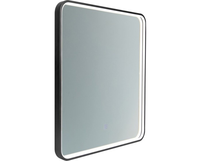 Dotykové nástěnné zrcadlo s LED osvětlením VEGA 65x80 cm černé 