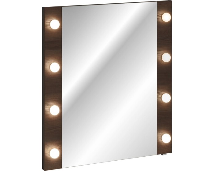 Nástěnné LED zrcadlo Dorothy 80 cm dub ristretto
