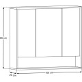 Závěsná LED zrcadlová skříňka Dorothy 84-100-3D dub ristretto