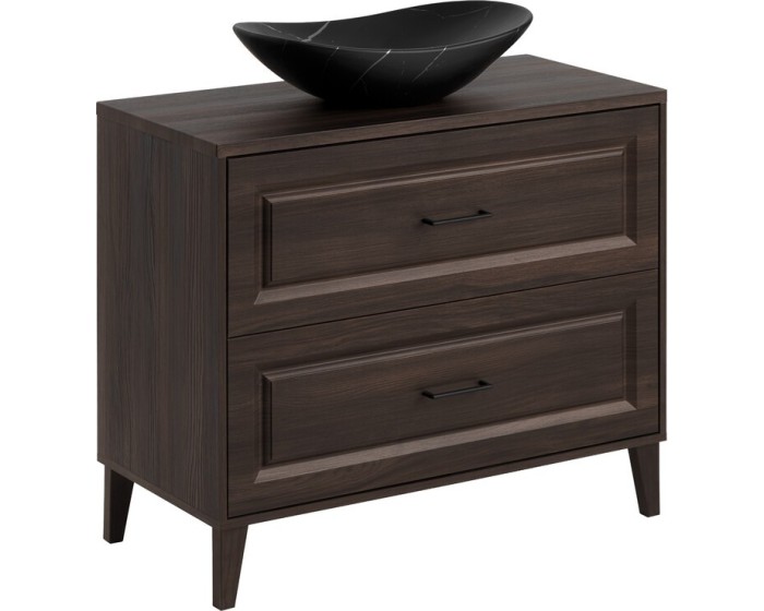 Koupelnová skříňka Dorothy Lena s deskou a umyvadlem 100 cm dub ristretto