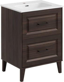Koupelnová skříňka Dorothy Go se zápustným umyvadlem 60 cm dub ristretto