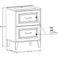 Koupelnová skříňka Dorothy Go se zápustným umyvadlem 60 cm dub ristretto