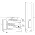 Koupelnová sestava Dorothy River se skříňkami, deskou a umyvadly 120 cm dub ristretto