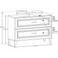 Koupelnová skříňka Dorothy River s deskou a umyvadly 120 cm dub ristretto