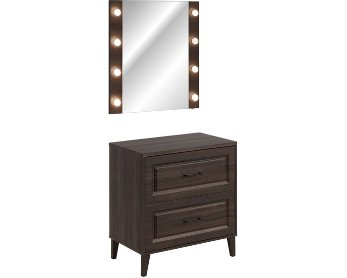 Koupelnová sestava Dorothy s deskou a zrcadlem 80 cm dub ristretto