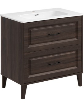 Koupelnová skříňka Dorothy Go se zápustným umyvadlem 80 cm dub ristretto