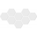 Dekorativní akrylové zrcadlo Hex - stříbrné